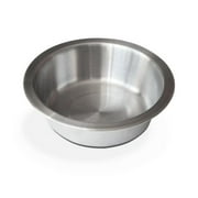 Angle View: PetFusion Premium 304 Food Grade Stainless Steel Dog & Cat Bowls. Cat Bowls Shallow & Wide for Relief of Whisker Fatigue, Silver, 24-Ounce (PF-SB2)