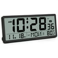 thumbnail image 4 of iMotion Clock with Indoor Outdoor Temperature - Easy to Read - Self Setting, 14.5'' Jumbo Auto Set Digital Wall Clock Battery Operated, 4 of 10