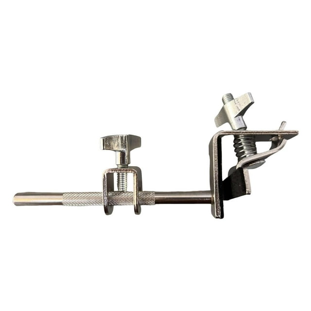 Aluminum Drum Cowbell Holder, Percussion Mounting Bracket Bass Drum Cowbell Clamp Hoop Mounted Cowbell Clamp for Instrument Accessories Part , With Clip
