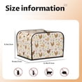 thumbnail image 4 of KLL Chicken Family Print 4 Slice Toaster Dust Covers Kitchen Small Appliance Cover with 2 Pockets,Can hold Jam Spreader Knife & Toaster Tongs (12.4 x 10.6 x 8.2), 4 of 6