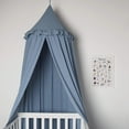 thumbnail image 4 of Kids Bed Canopy with Frills Cotton Cover Net for Crib Reading Nook Curtain Hideaway Hanging Round Tent Nursery Bedding Play Room Decor, 4 of 13