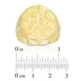 thumbnail image 3 of Floreo Men's 10k Yellow Gold 20.5mm Extra Large Circle Dense Nugget Ring, 3 of 3