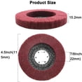 thumbnail image 3 of S SATC 5PCS 4-1/2"x7/8" 320Grit Nylon Flap Disc Metal Polishing Buffing Finishing Wheel, 3 of 6