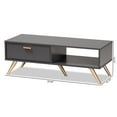 thumbnail image 2 of Baxton Studio Kelson Dark Grey and Gold Finished Wood Coffee Table, 2 of 11