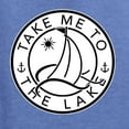 thumbnail image 4 of Wild Bobby, Take Me To The Lake, Men Graphic Tee, Vintage Heather Blue, XX-Large, 4 of 4