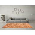 thumbnail image 3 of Ahgly Company Indoor Square Abstract Orange Modern Area Rugs, 4' Square, 3 of 4