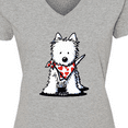 thumbnail image 4 of Inktastic Westie in Bandana Women's V-Neck T-Shirt, 4 of 5