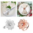 thumbnail image 2 of 6Pieces Delicate Napkin Rings Feature Hollow Flower Designs Perfect for Weddings Parties and Holiday Gatherings, 2 of 4