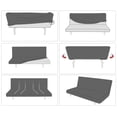 thumbnail image 4 of nipocaio Housse de Canapé Extensible 3 Places Sans Accoudoirs, Housse de Canapé-Lit Pliant Réglable (Gris Clair), 4 of 5
