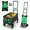 Green, variant on 2-In-1 Folding Hand Truck with Foldable Basket, 330LB Dolly Cart with 4 Wheels & Retractable Handle, 2 Bungee Ropes Included for Luggage, Moving & Office Use - Orange