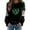 Black, variant on Plus Size St Patricks Day Sweatshirt for Women Festival Printed Color Block Crew Neck Long Sleeve Casual Tops (XL, White)