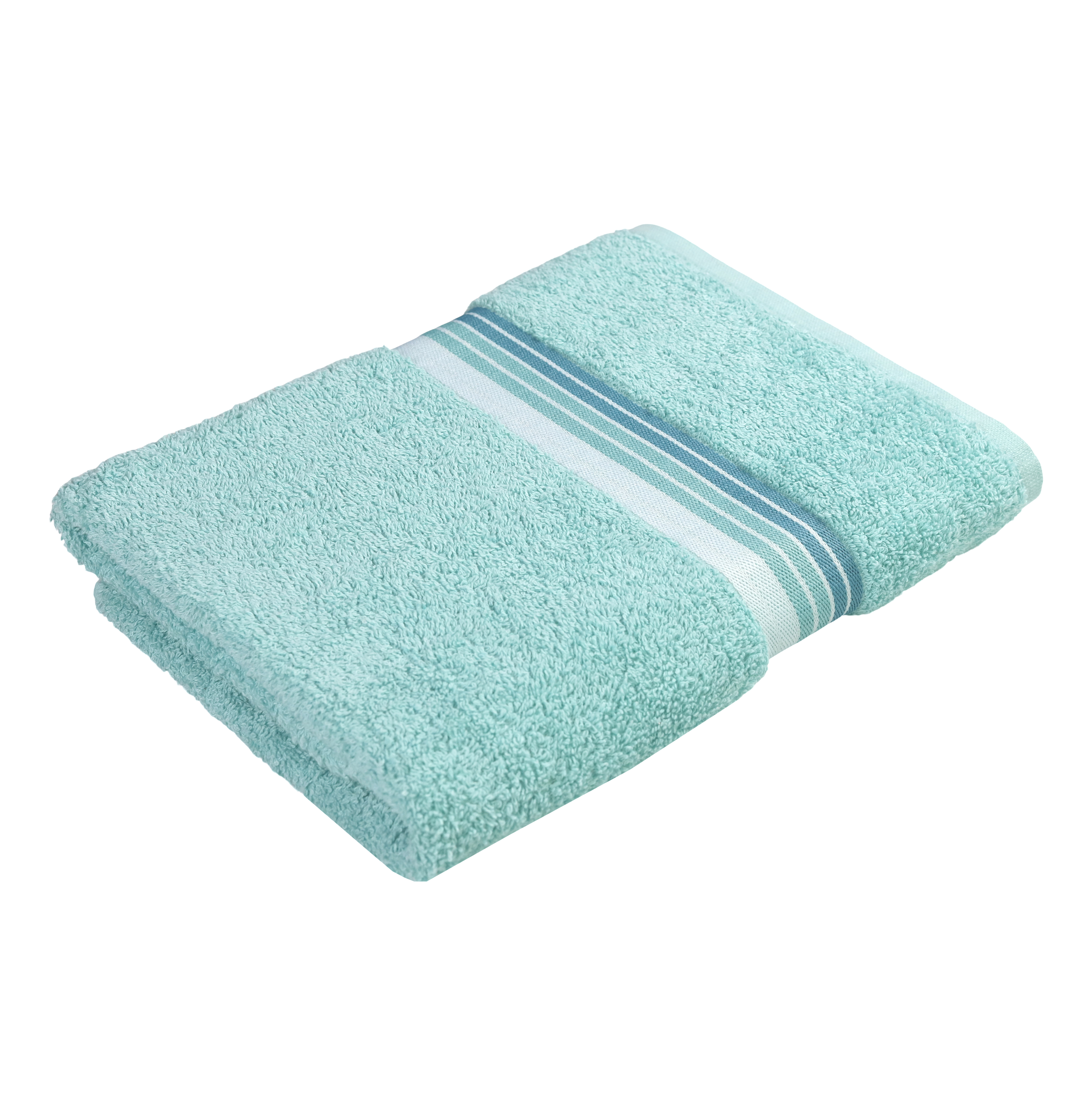 Mainstays Ombre Stripe Bath Towel, Clearly Aqua - image 2 of 9