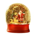 thumbnail image 1 of Caja de música navideña con forma de bola de nieve, figura de mesa con luz y música, hecha de resina de policarbonato, ideal para niños y adultos, sal, 1 of 9