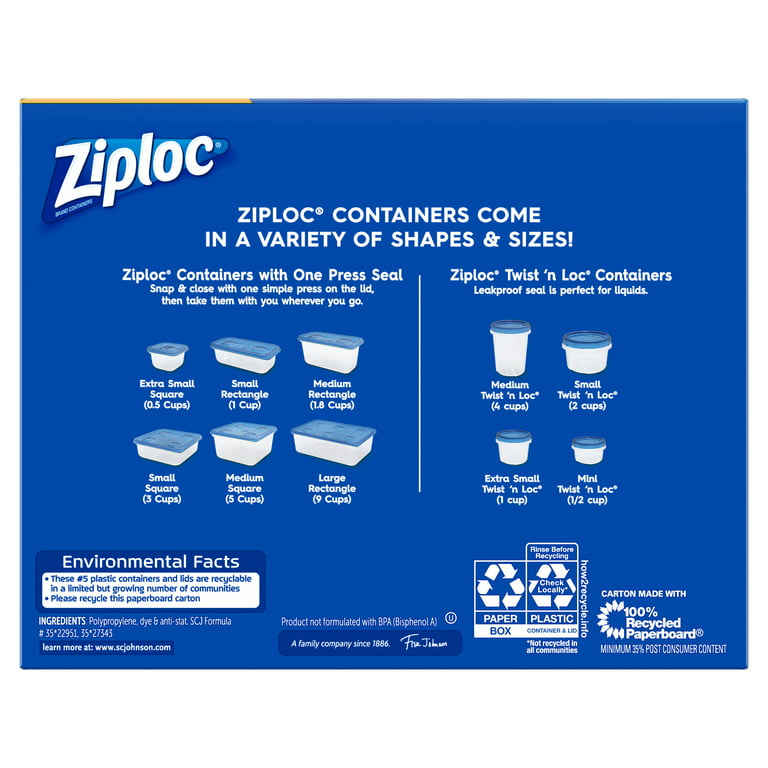 Ziploc To Go Sizes Containers and Lids - 8 CT Reviews 2023