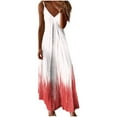 thumbnail image 2 of Nuoqisi Summer Women's V Neck Spaghetti Strap Racerback Sleeveless Maxi Dresses, 2 of 5