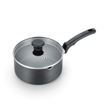 T-fal Comfort Titanium Nonstick Cookware, Sauce Pan, 3 quart, Black