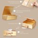 thumbnail image 4 of Plegable Magnética Caja de Regalo con Cinta, Caja de Regalo con Lazo de Satén para Boda, Embalaje, Regalo, Cumpleaños, Navidad, Fiesta (Gold), 4 of 4