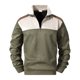 thumbnail image 4 of Ceisia Men's Regular-Fit Stand-Collar Half-Placket Cable-Knit Color-Blocked Sweatshirt Gift, 4 of 9
