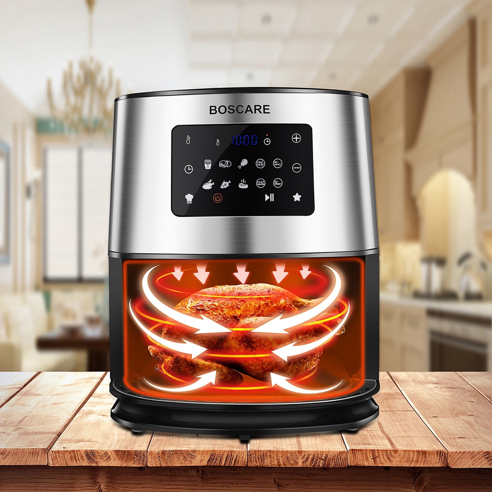 Details about   1700W 6L Digital Screen Air Fryer Oven Oilless Cooker Dectachable Basket 