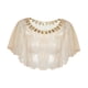 thumbnail image 2 of Chal de lentejuelas para mujer, chal informal, capa, ropa de novia con lentejuelas, chal de noche Aureato Beige, 2 of 7