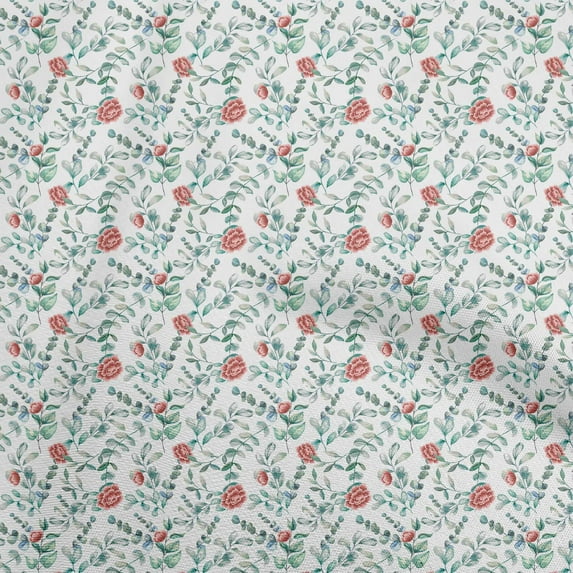 oneOone Polyester Spandex White Fabric Watercolor Sewing Fabric By The Yard Printed Diy Clothing Sewing Supplies 56 Inch Wide