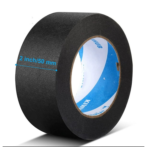 Black Painters Tape,2"x55 Yards X 1RollsMedium Adhesive Masking Tape