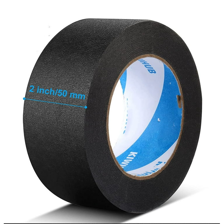 Black Painters Tape,2x55 Yards X 1Rolls - Medium Adhesive Masking Tape for  Painting,Labeling,DIY Crafting,Decoration and School Projects,,F80339