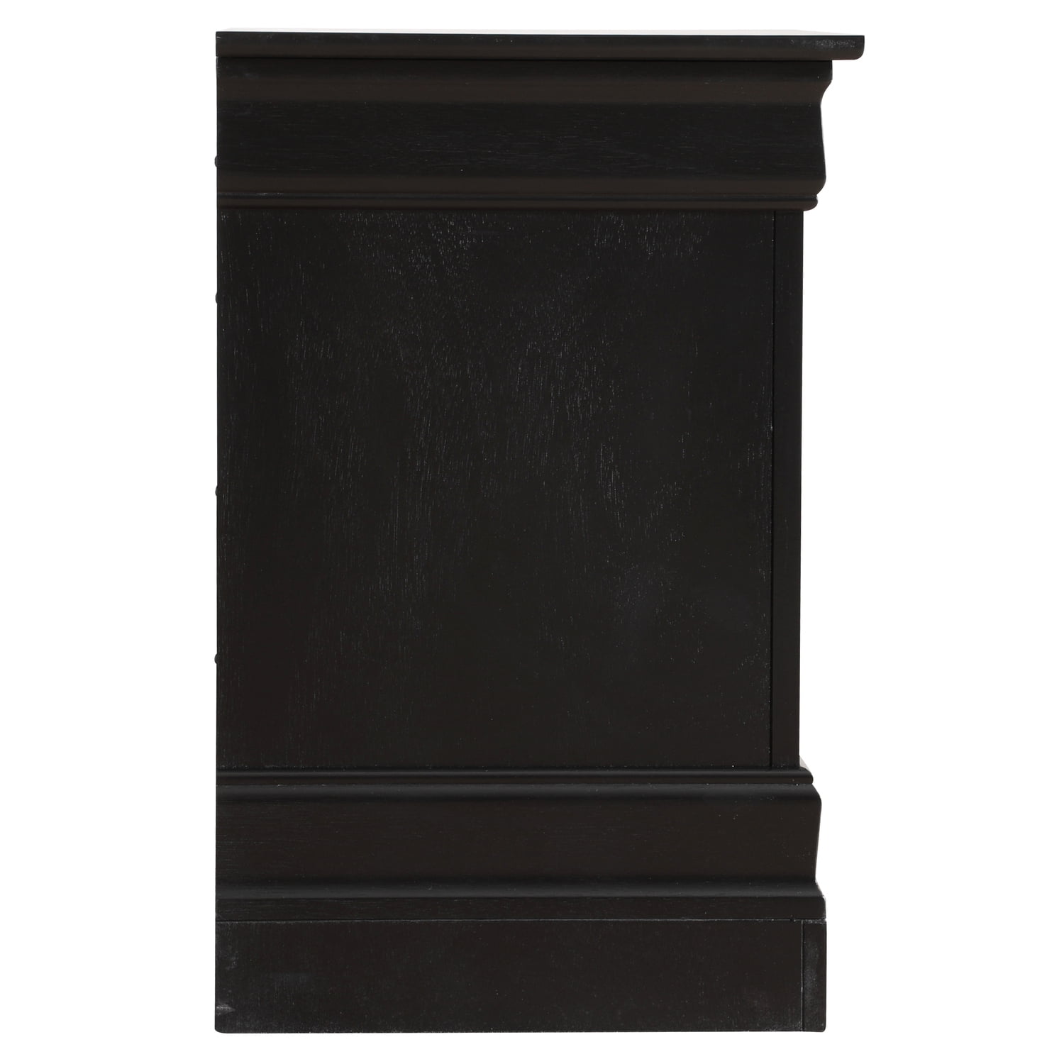 Glory Furniture Louis Phillipe 2 Drawer Nightstand in Black