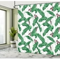 thumbnail image 4 of Ambesonne Leaf Shower Curtain, Cartoon Flower in the Summer, 69"Wx75"L, Hunter Green Eggplant, 4 of 4