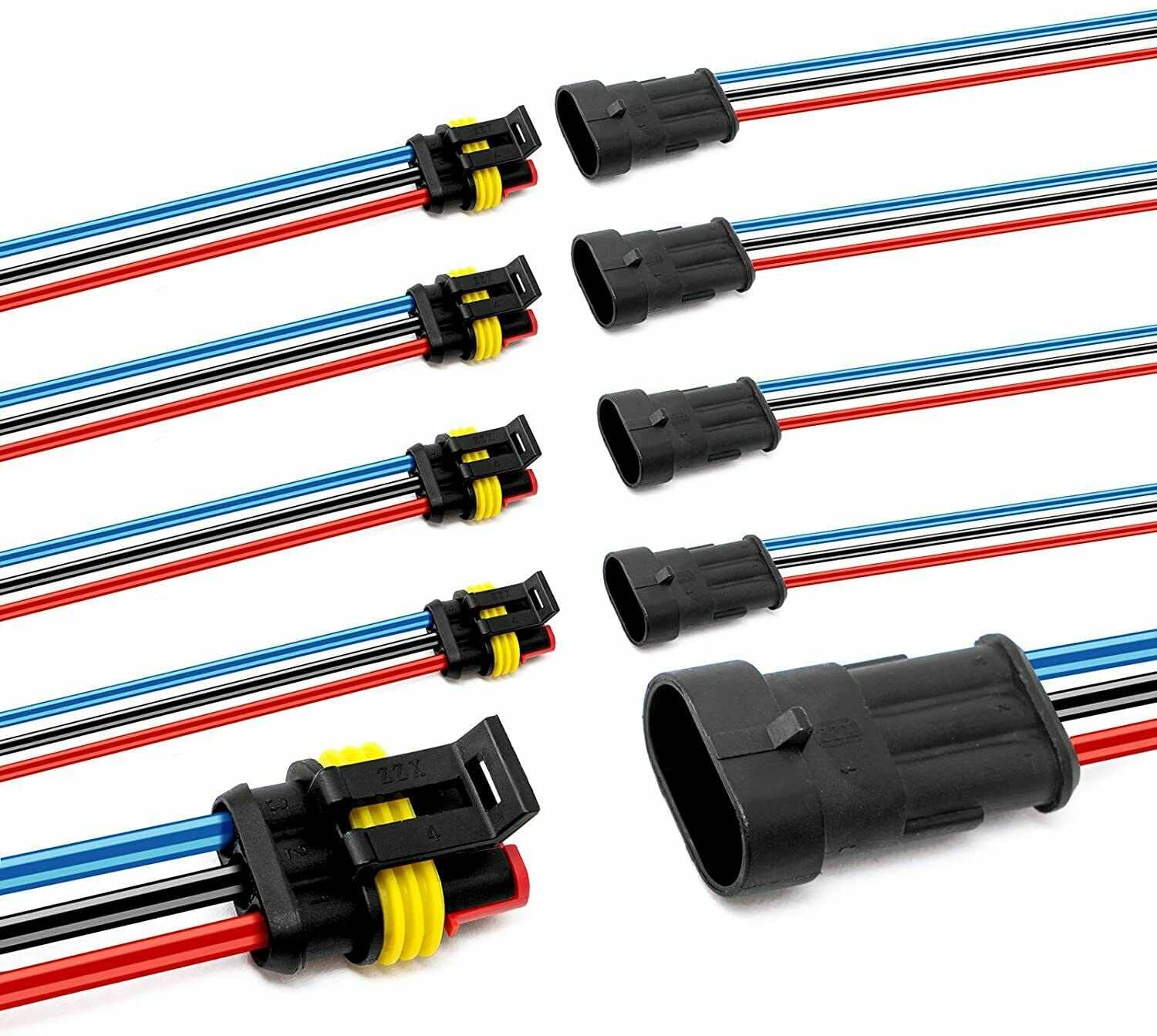 5x Car Waterproof Wire Connector 3 Pin