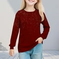 thumbnail image 2 of BFHHYA Girls' Printed Crew Neck Long Sleeve Shirt Casual Loose Pullover Top for Kids for Fall Indoor Activities & Casual Gatherings 5-14Y, 2 of 8