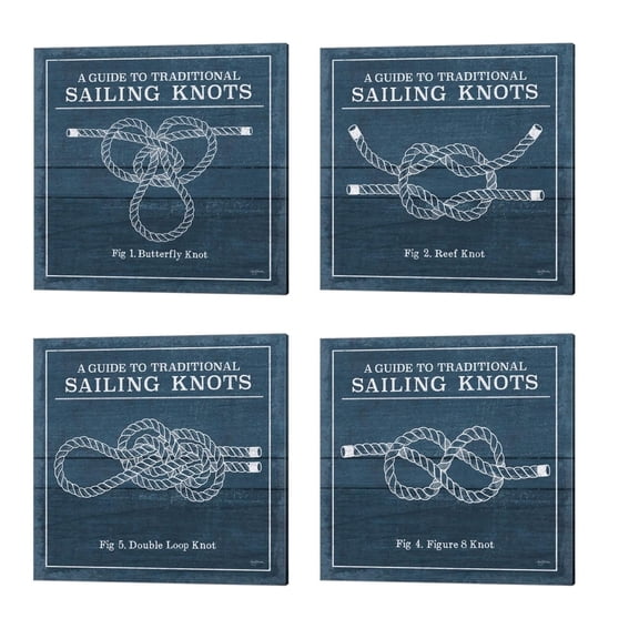 Metaverse Mary Urban 'Vintage Sailing Knots' Canvas Art (Set of 4)
