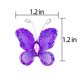 thumbnail image 2 of Auear Paquete De 50 Mariposas Con Purpurina De Alambre De Malla Transparente Con Gema Para Decoración Del Hogar Y Bodas, Decoraciones De Pared Para Fiestas (Púrpura), 2 of 5