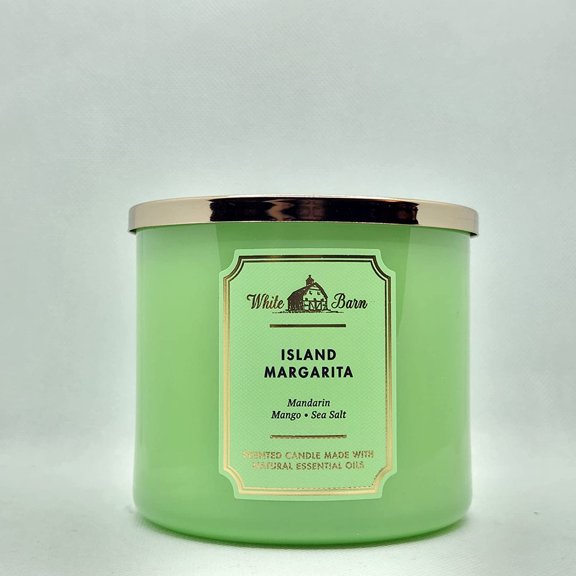 Bath & Body Works, White Barn 3-Wick Candle w/Essential Oils - 14.5 oz - New Core Scents! (Island Margarita)