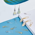 thumbnail image 4 of 1box 4 sets 2 colors Brass Earring Hooks with Ice Pick Pinch Bails Mixed color 28mm Pin: 1mm 2 sets/color, 4 of 5