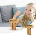 thumbnail image 1 of Hucha de madera con frontal de cristal | Hucha infantil | Alcancía transparente | Decoración para el hogar y herramienta de educación financiera | Decoración para escritorio o estantería, 1 of 6