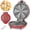 Red, variant on Mailand 8-inch Quesadilla Maker, 6-Wedge Quesadilla Grill Press, Non-stick Surface, White