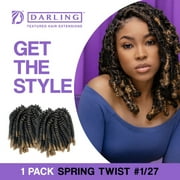 Darling Spring Twist Crochet Hair 2X Pack, 24 inch, #1/27, Adult, Female