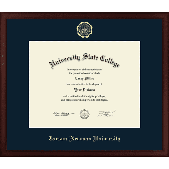 Carson-Newman University Diploma Frame, Document Size 14" x 11"