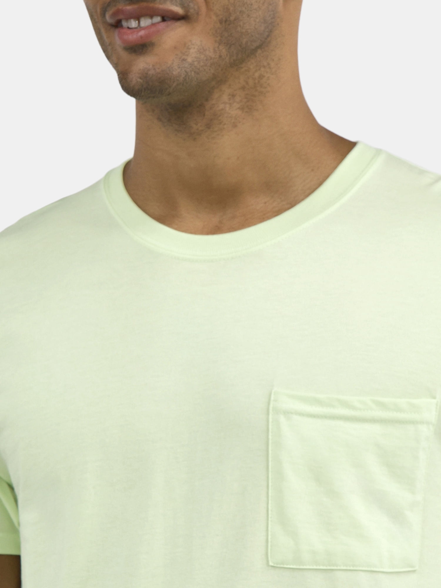 Athletic Works Men's and Big Men's Cotton Pocket Tee, XS-5XL and Tall Sizes