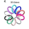 thumbnail image 3 of PULLIMORE 10 Pcs Thin Braided Silicone Wedding Rings for Women Stackable Rubber Engagement Bands 2mm Thick, 3 of 9