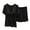 Black, variant on Modal Pajamas Women Plus Size Cooling Lounge Sets Short Sleeve Padded Shirts Solid Two Piece Loungewear