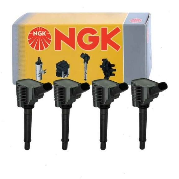 4 pc NGK Ignition Coils compatible with Fiat 500 1.4L L4 2012-2017