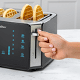 thumbnail image 3 of Oster 4-Slice Toaster, Touch Screen with 6 Shade Settings and Digital Timer, Black/Stainless Steel, 3 of 3