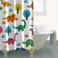 thumbnail image 4 of Dinosaur and Tree Pattern Shower Curtain 36"x72" ,Bathroom Decorative Shower Curtains Set with 12 Hooks,Modern Waterproof Washable Shower Curtain, 4 of 6