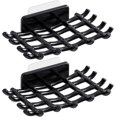 thumbnail image 1 of Soporte para Jabon de Baño, Jabonera de Pared, Jabonera de Ducha Autoadhesiva (2 Unidades) Sin Taladrar (Negro), 1 of 4