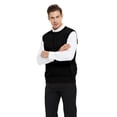 thumbnail image 3 of TOPTIE Men's Business Sweater Vest Cotton Jumper Top-Black-L, 3 of 7