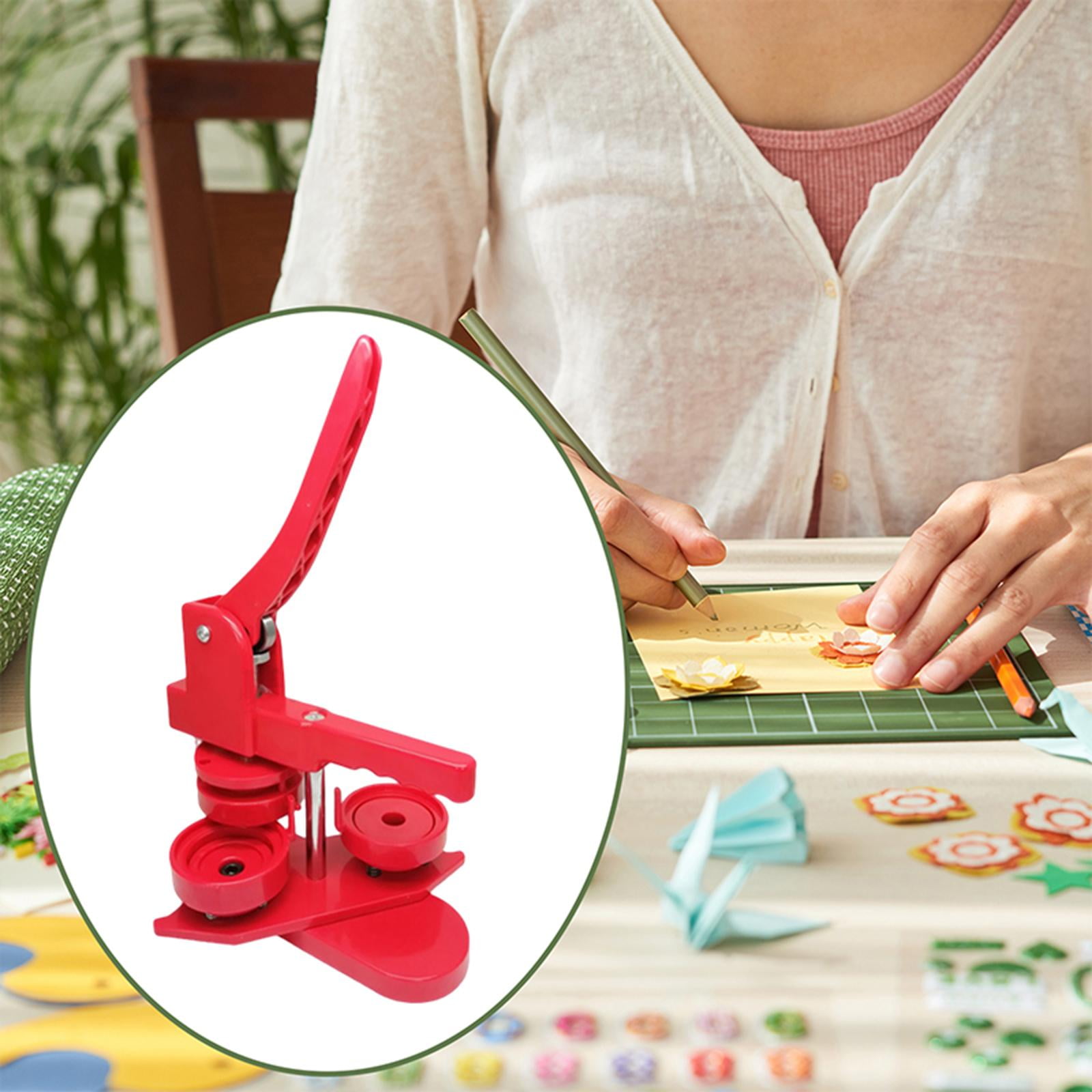 Button Maker Machine Pin Buttons Pin Making Button Making Supplies with Button Parts ,Beginner-Friendly