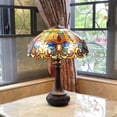 thumbnail image 3 of RADIANCE Goods Tiffany-Style Victorian 2 Light Antique Dark Bronze Table Lamp 17" Shade, 3 of 3