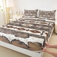 thumbnail image 3 of Castle Fairy Bohemian Aztec Full Size Sheets for Teens,Western Cow Print Bed Sheets, 3 of 7